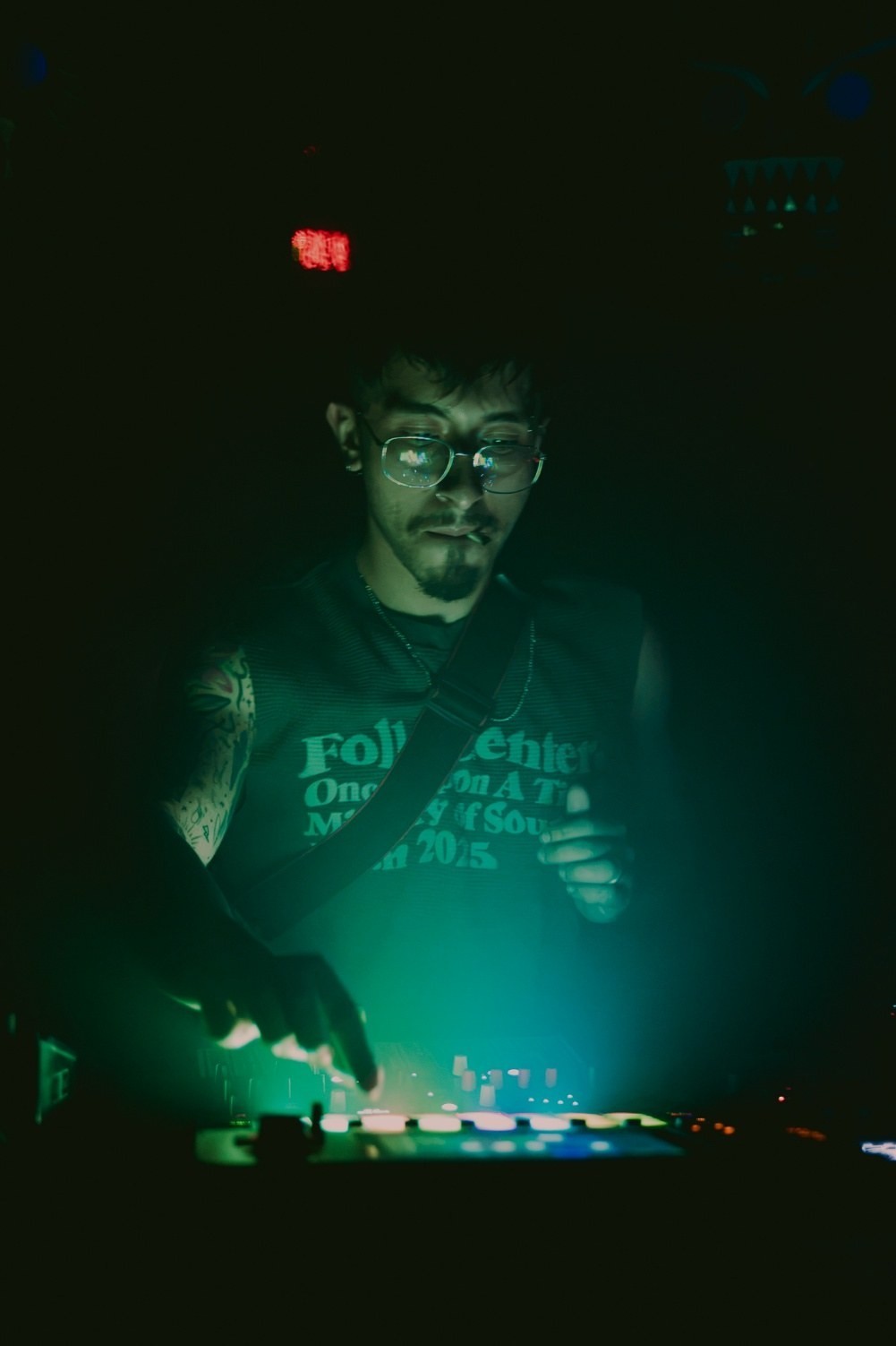 CABE performing under green light
